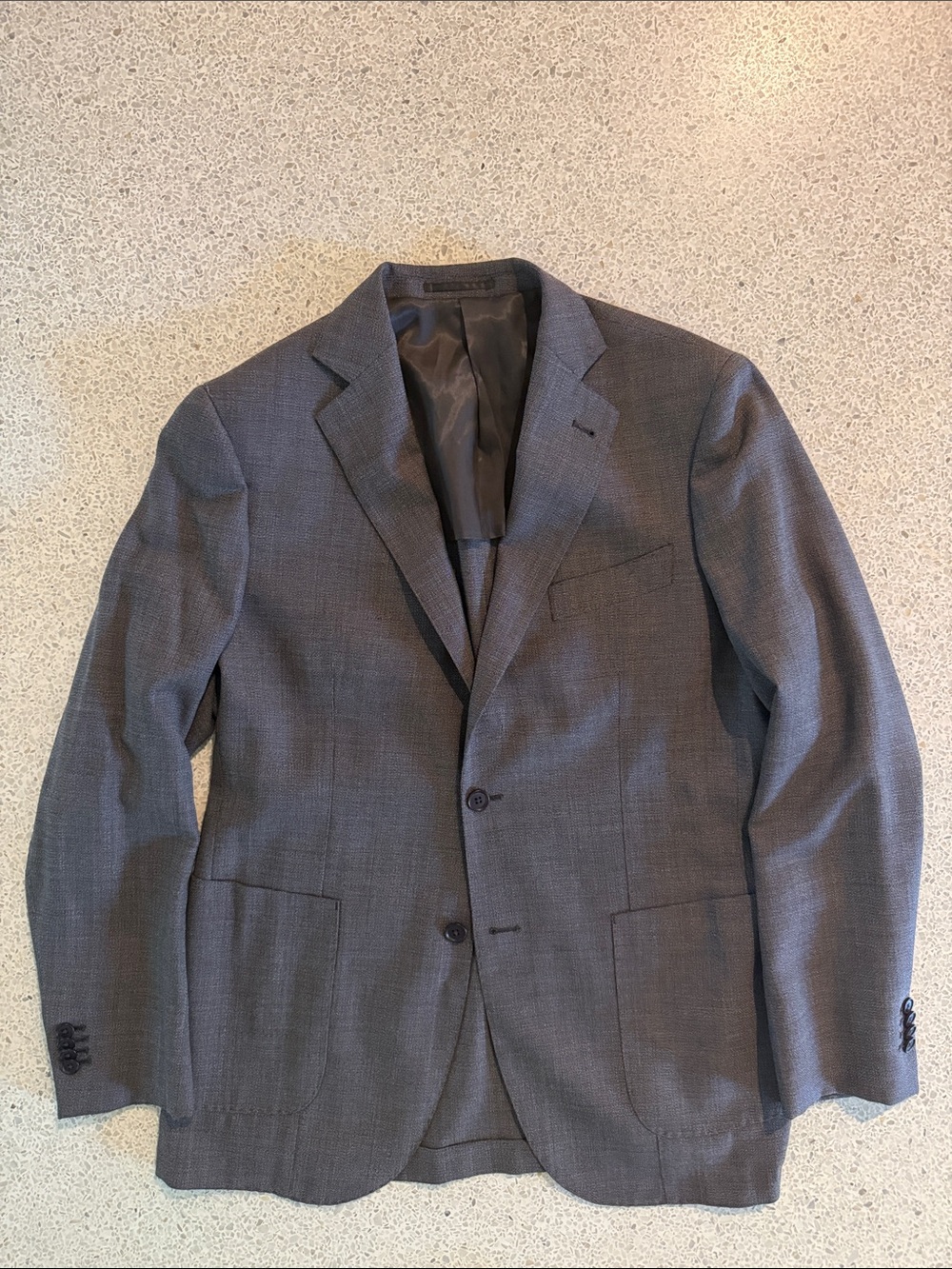 Guttridge DAL 1878 Italy Tailored Brown Gray Two-Button Blazer 54 Euro 44R USA